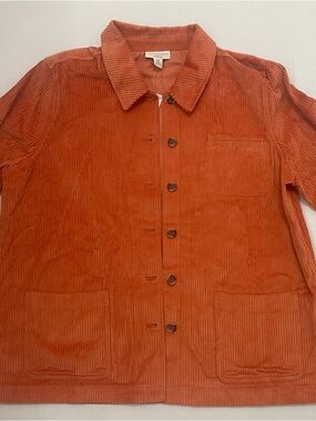 Appleseed's Orange Corduroy Button Jacket NWT sz PXL